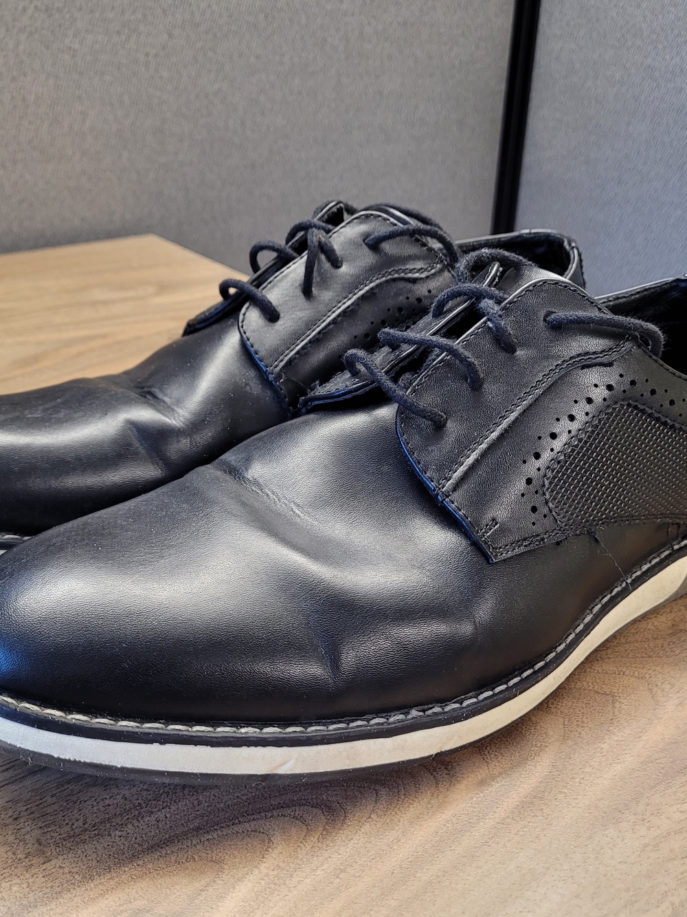 Men's Black Bruno Marc Lace-Up Casual Dress Shoes